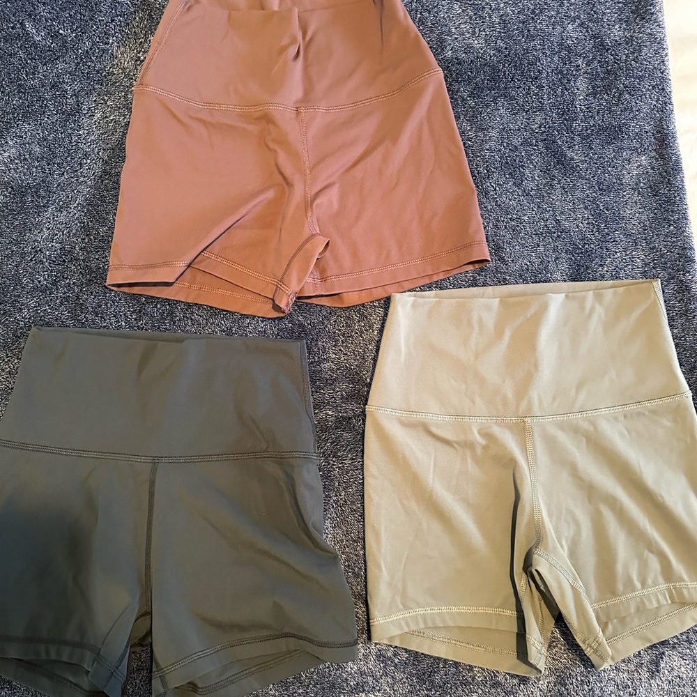 3 pairs CRZ YOGA naked feeling shorts